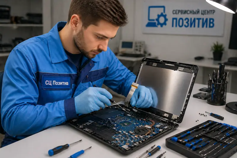 Ремонт шлейфа матрицы ноутбука в Тюмени