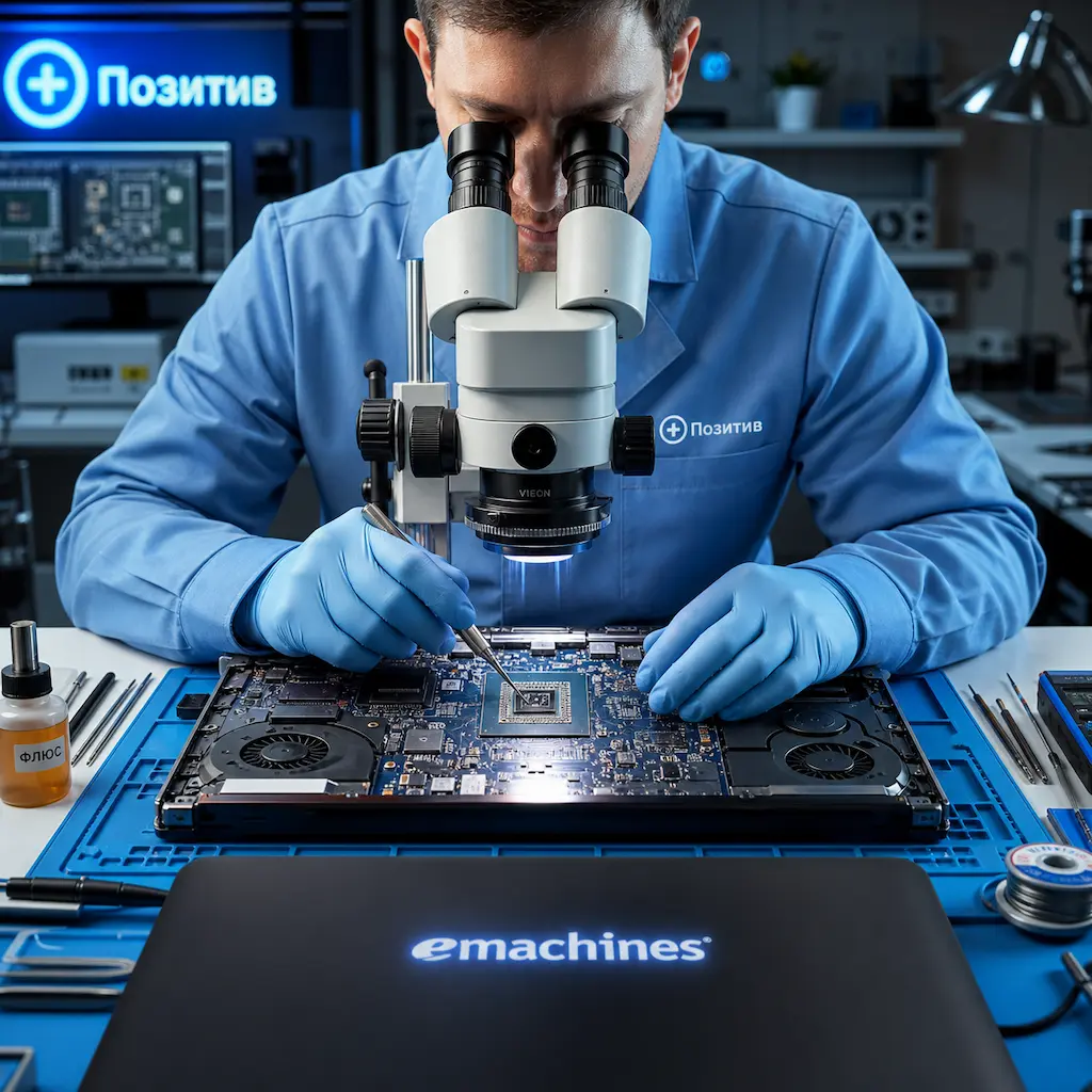 Замена видеокарты ноутбука Emachines в Тюмени