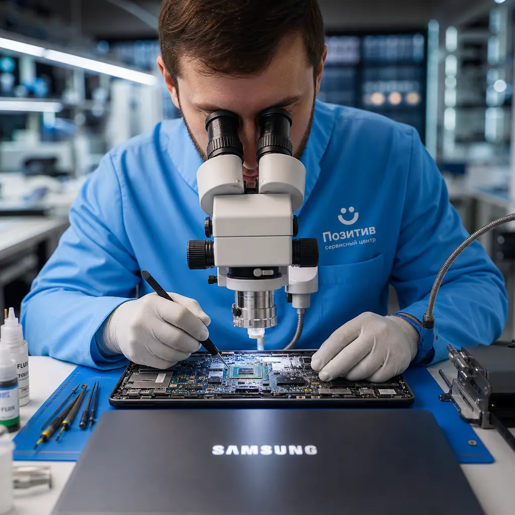 Замена видеокарты ноутбука Samsung в Тюмени