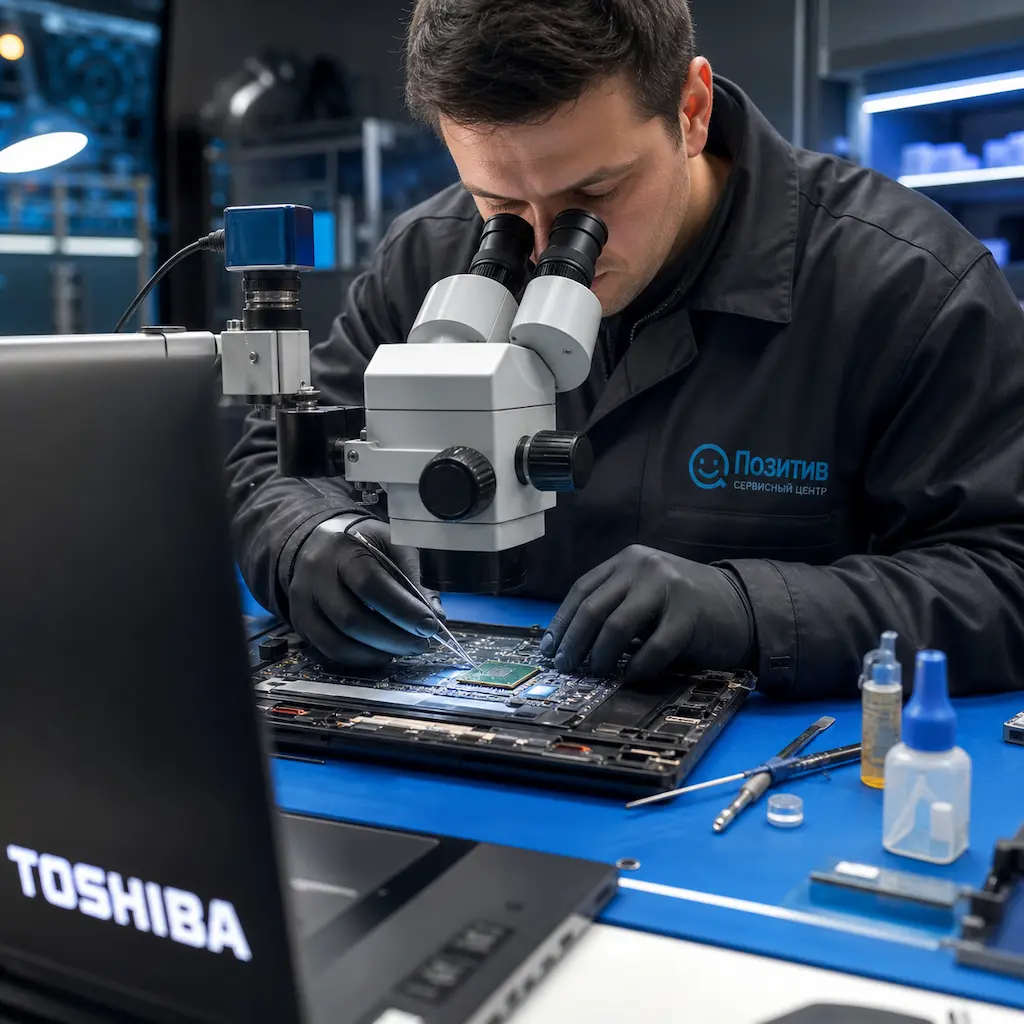 Замена видеокарты ноутбука Toshiba в Тюмени