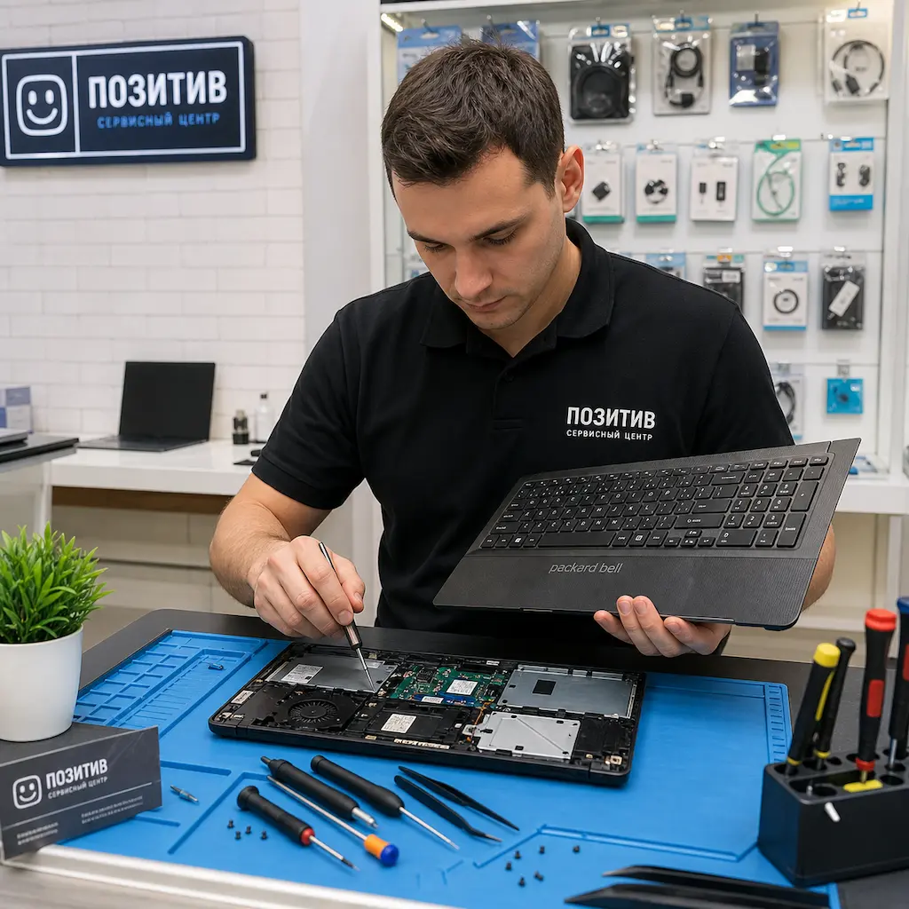 заменить клавиатуру на ноутбуке Packard Bell в Тюмени