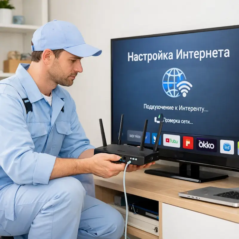 Настройка интернета на телевизоре в Тюмени