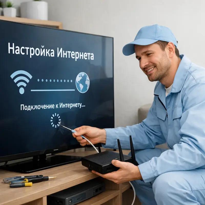 Настройка интернета на ТВ в Тюмени