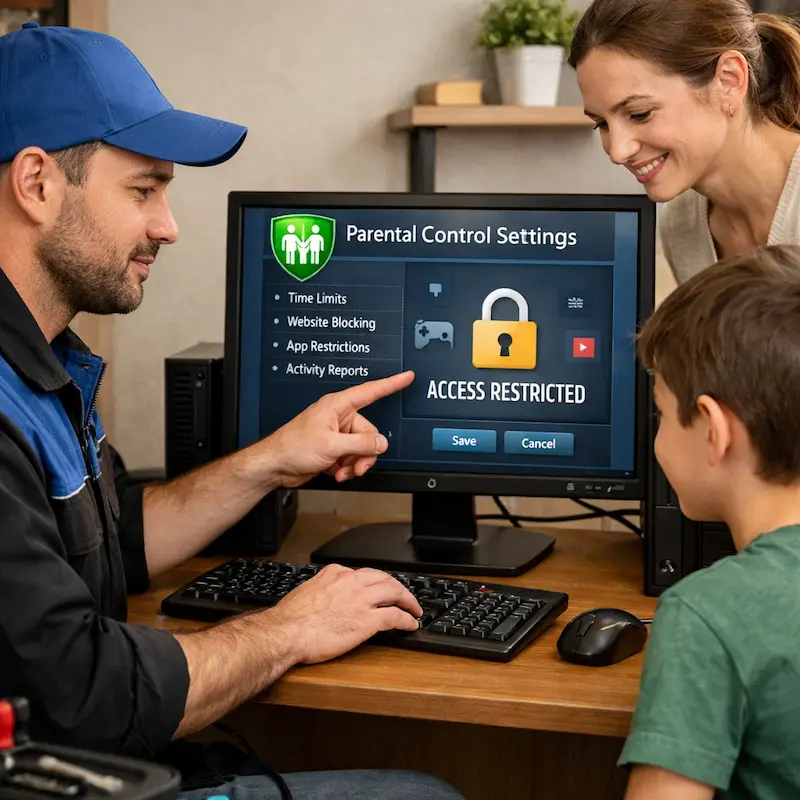 Родительский контроль на компьютере и ноутбуке в Тюмени