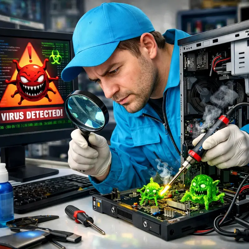 Вылечить компьютерный вирус в Тюмени