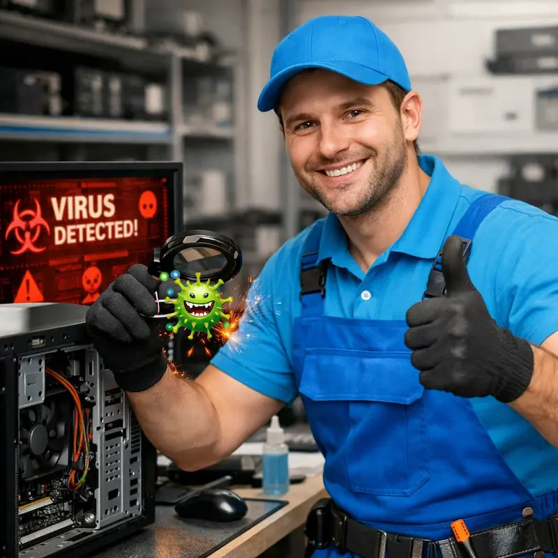 Удаление вирусов с компьютера в Тюмени